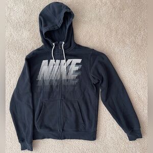 Nike Black Hoodie with White Logo
